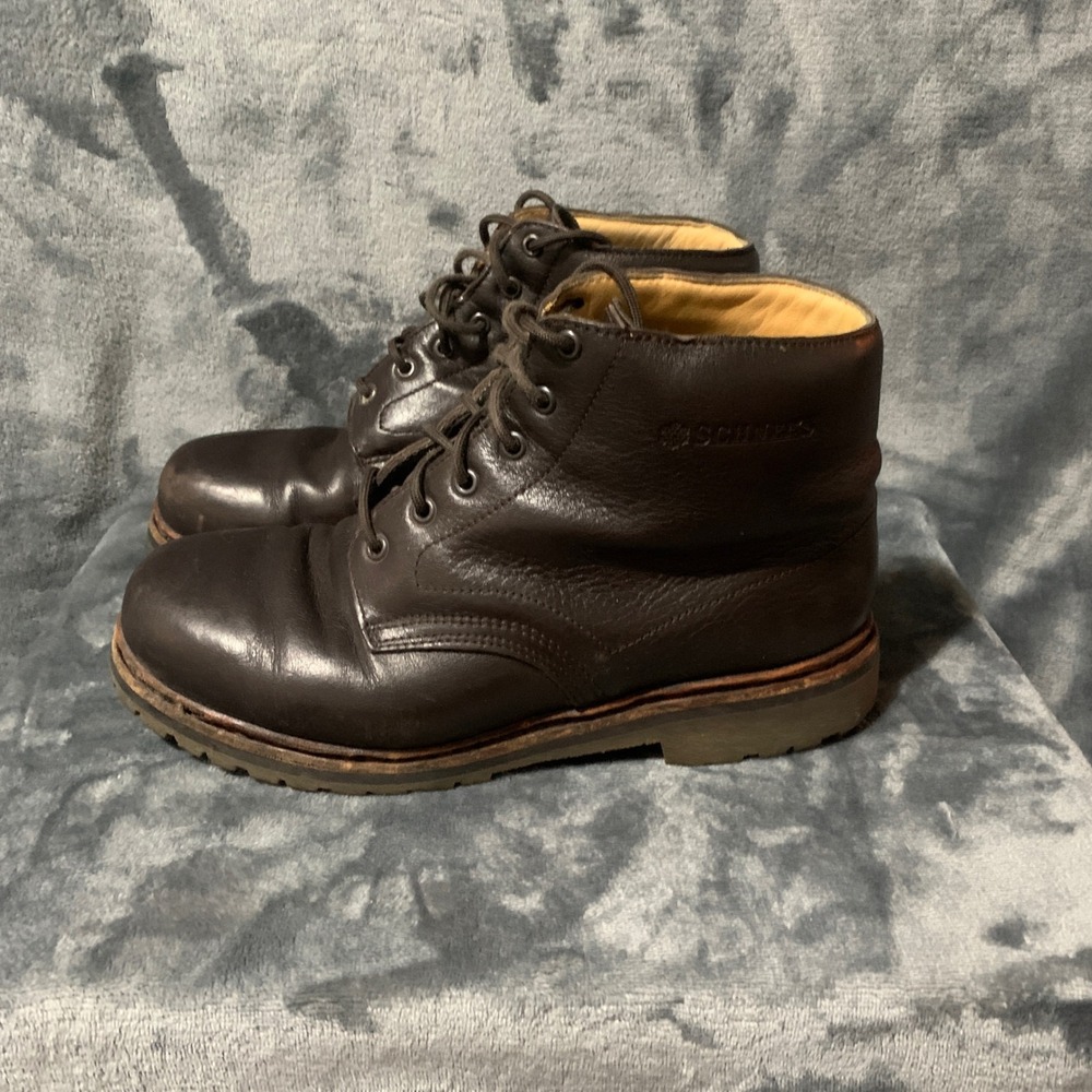 Schnees Cottonwood Dark Brown Leather Vibram Work Boots SCW-8200 Mens 9.5